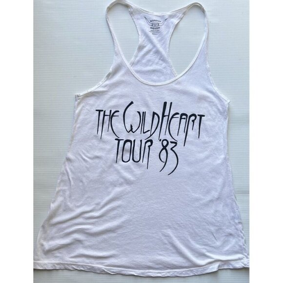 Bandit Tops - Bandit Women's Wilde Heart Tour 83 Casual Tank Top White Size S M L